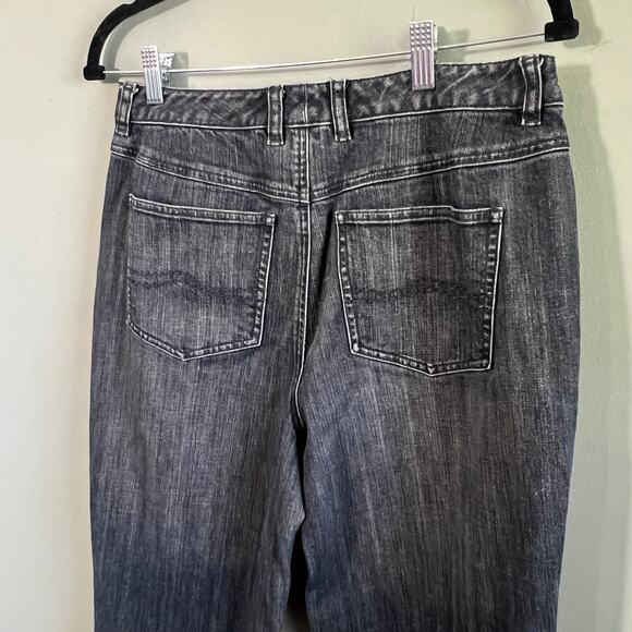 Talbots Classic Stretch Vintage Straight Leg Jeans - Dark Wash Denim, Size 10 - Picture 5 of 10